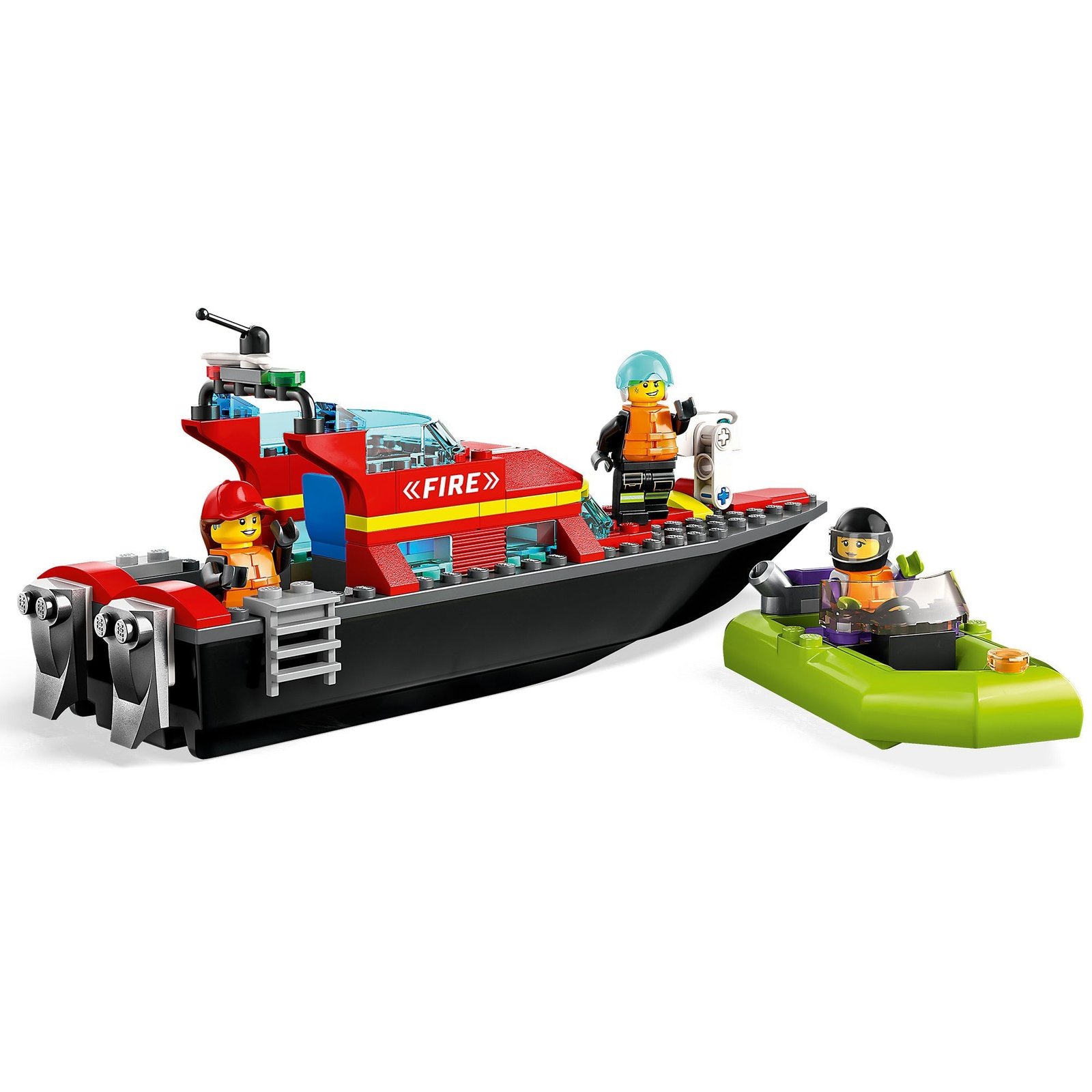 LEGO City Barco de rescate contra incendios, 60373, edades 5+, 144 piezas - Imagen 4