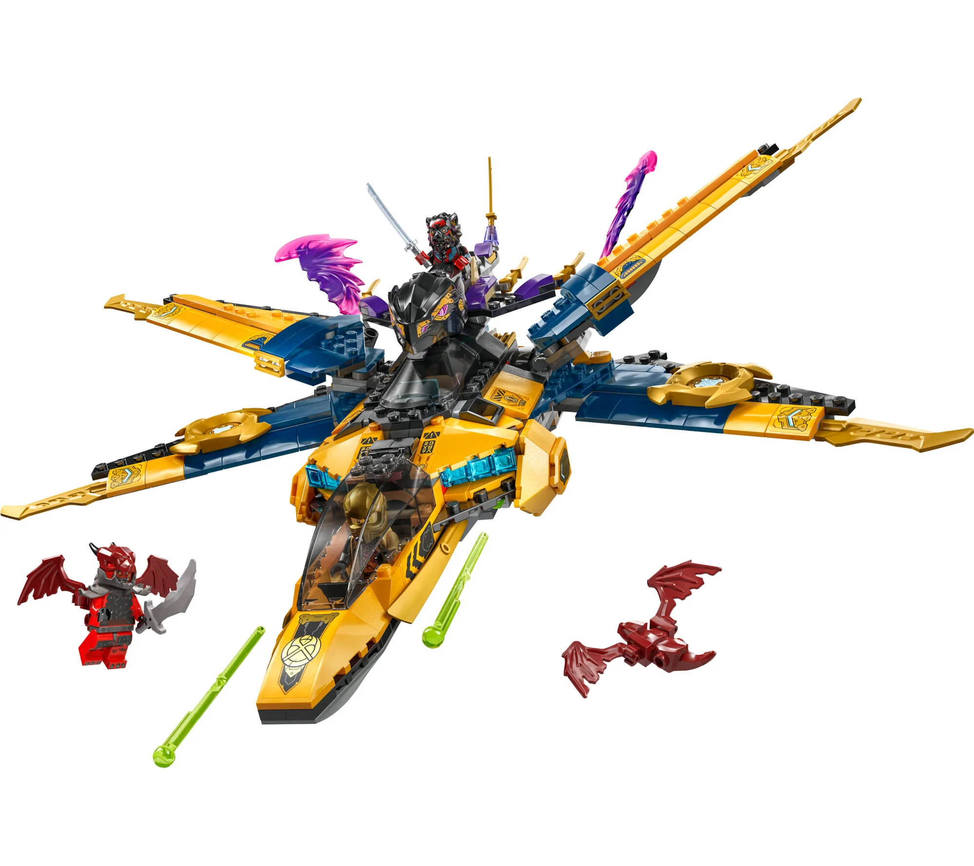 LEGO NINJAGO Juguete Supertormenta Jet de Ras y Arin 71833 - 510 Piezas - Imagen 3