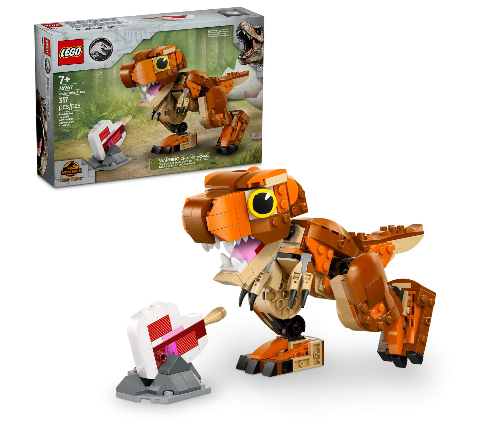 LEGO Jurassic World Kit de construcción del Pequeño Eatie T.rex de 317 piezas - 76967