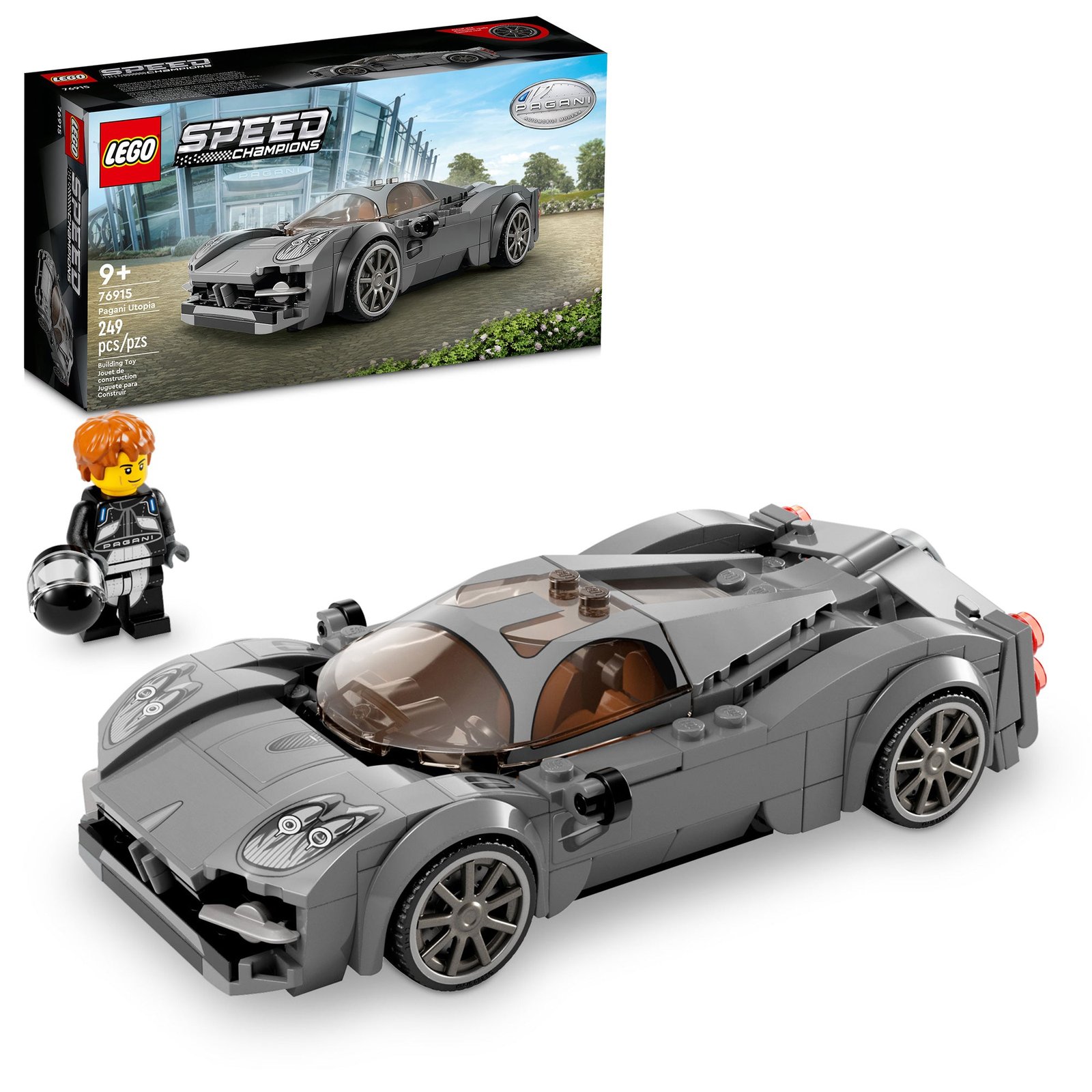 LEGO Speed Champions Pagani Utopia, 76915, mayores de 9 años, 249 piezas