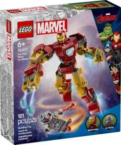 Alternative view of LEGO Marvel Iron Man Mech contra Ultrón, 76307, edades 6+, 101 piezas