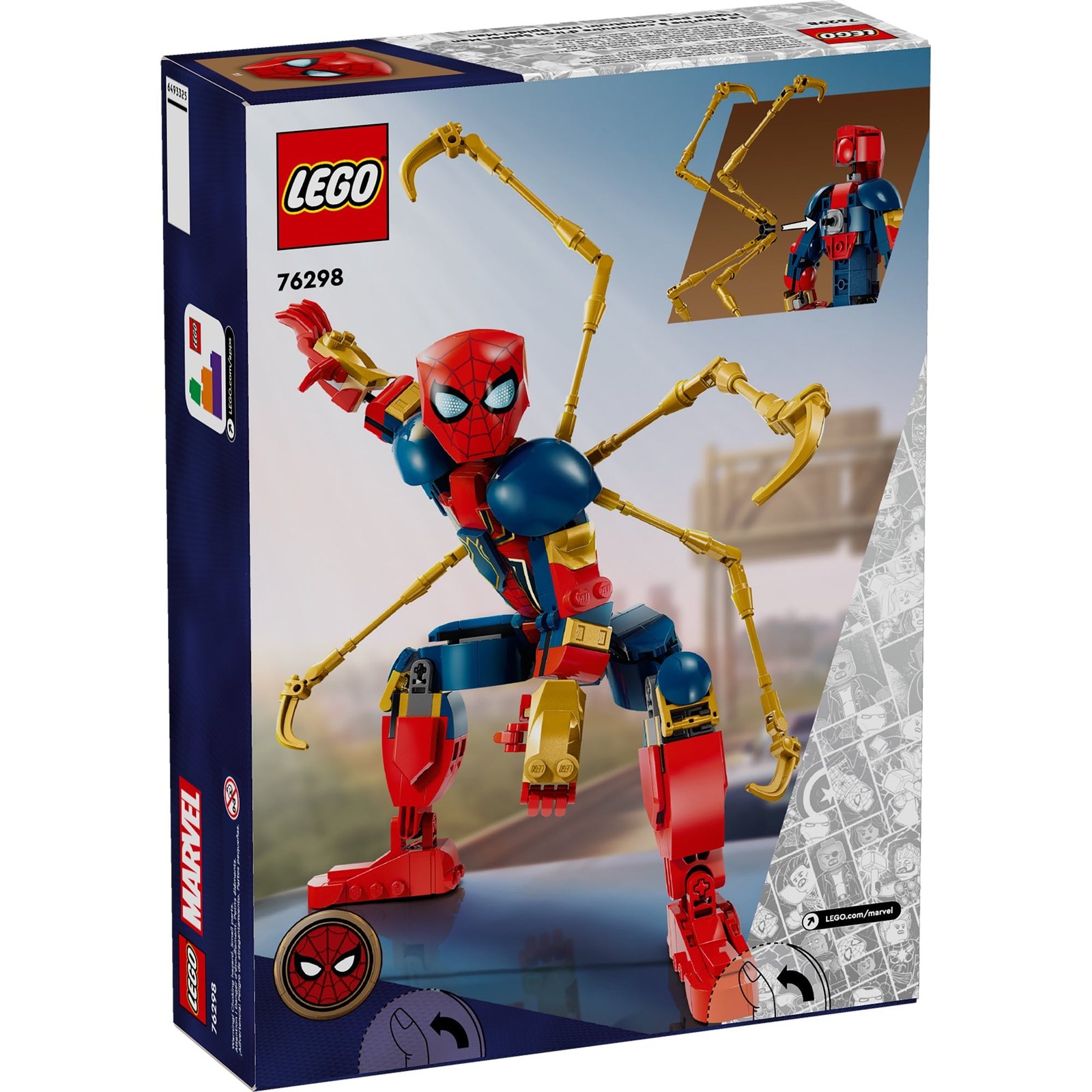 LEGO Marvel Figura de construcción Iron Spider-Man, 76298, edades 8+, 303 piezas - Imagen 3