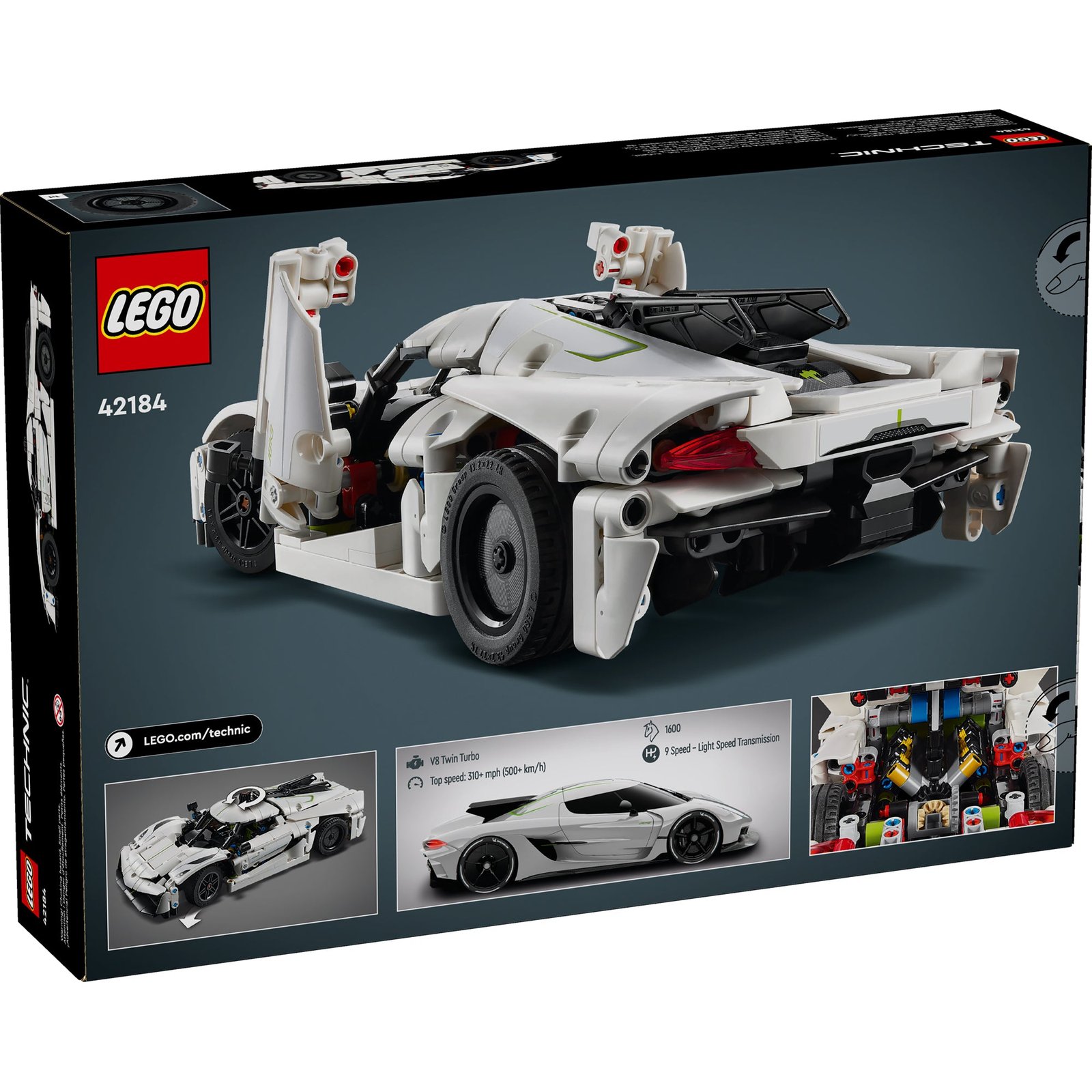 LEGO Technic Hipercoche Koenigsegg Jesko Absolut Blanco, 42184, Edades 10+, 801 Piezas - Imagen 3