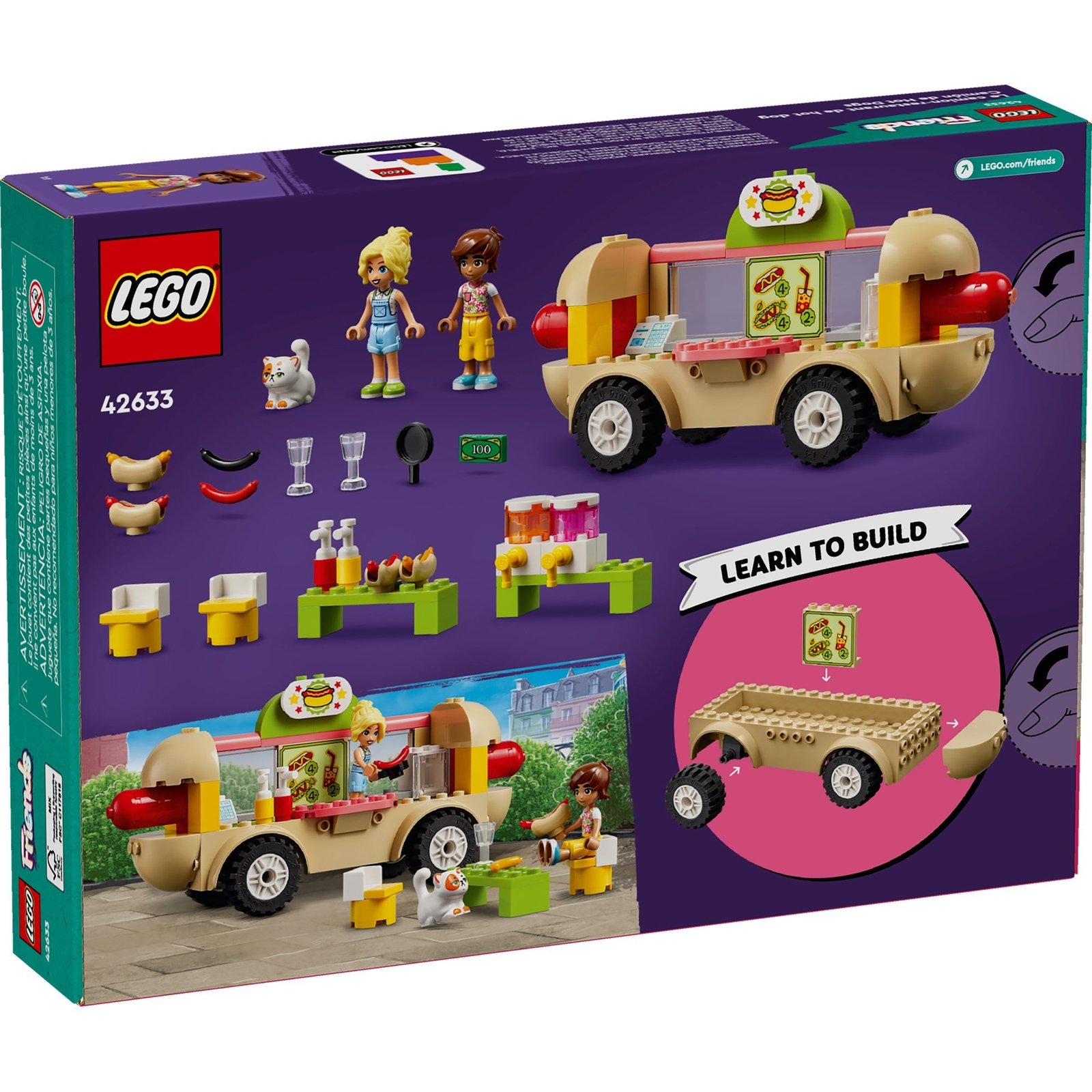 LEGO Friends Camión de comida para perritos calientes, 42633, edades 4+, 100 piezas - Imagen 3