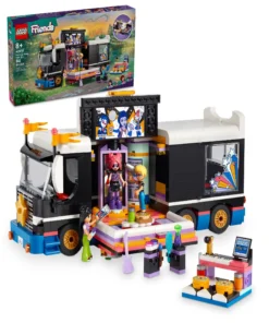 LEGO Friends Juego de construcción de autobús con gira musical de estrella del pop, 845 piezas