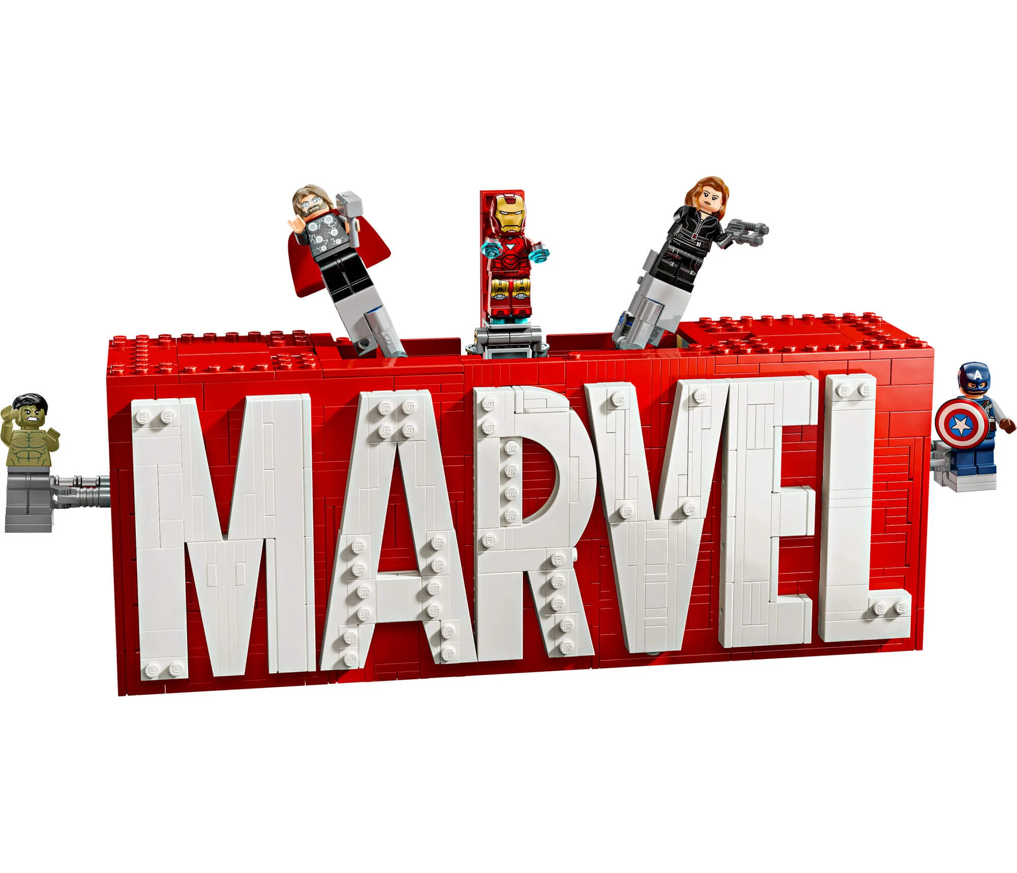 LEGO Marvel Avengers Logo y set de exhibición de minifiguras 76313 - Imagen 3