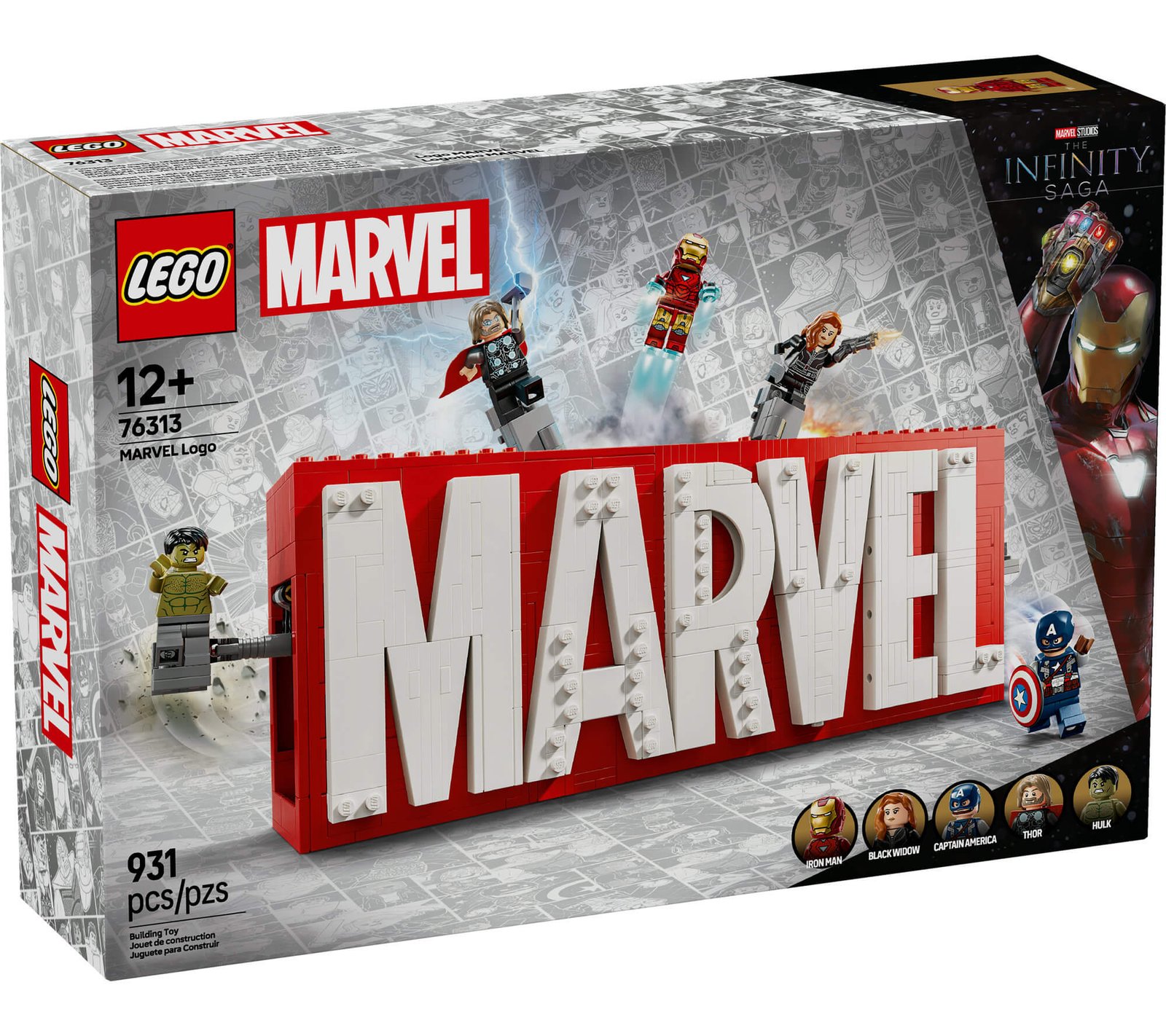 LEGO Marvel Avengers Logo y set de exhibición de minifiguras 76313 - Imagen 2