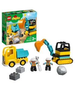 LEGO DUPLO Town Camión de Construcción y Excavadora 10931 Juego de Construcción - 20 Piezas