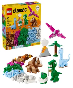 LEGO Classic Juego de construcción de dinosaurios creativos de 450 piezas 11041