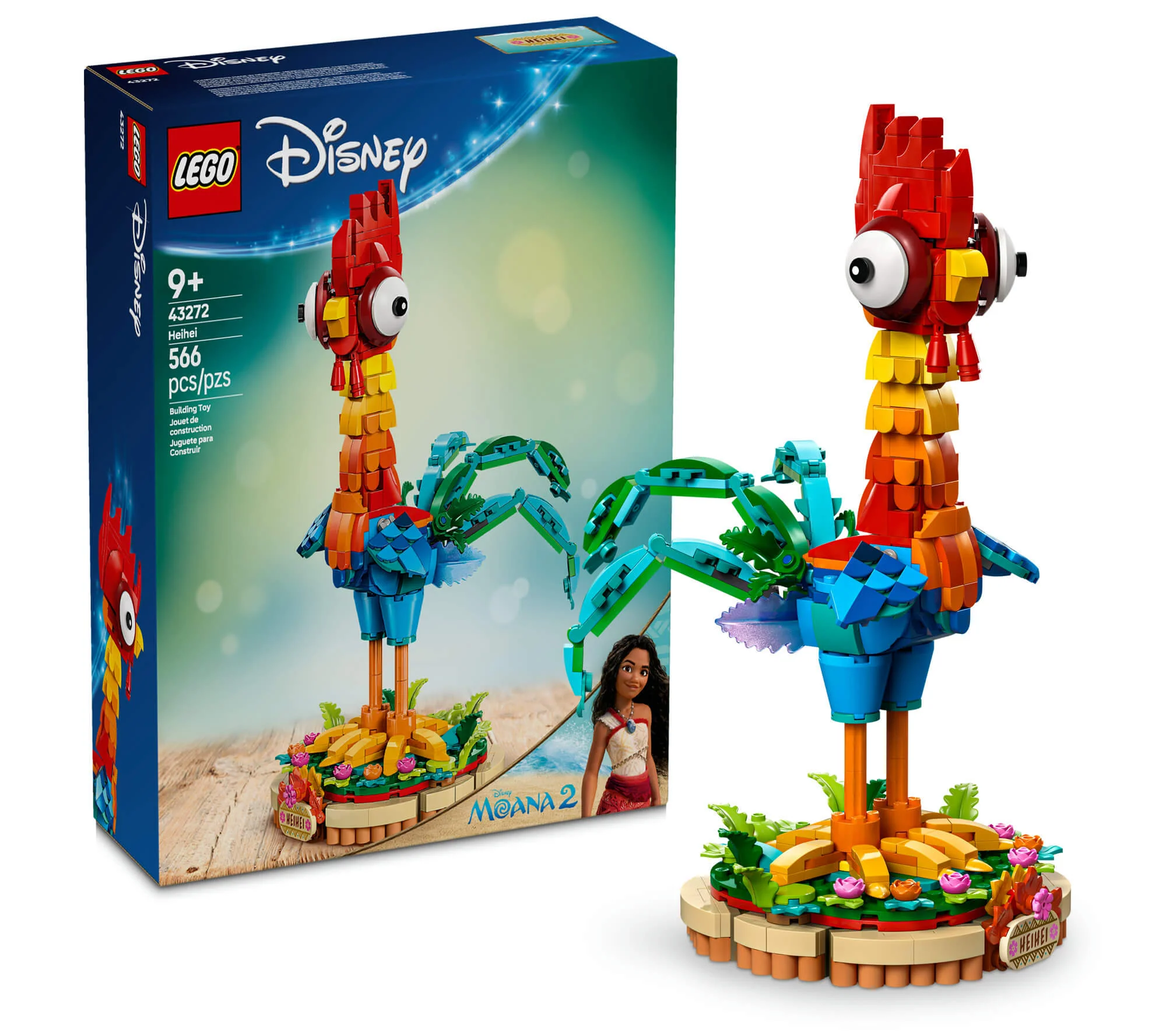LEGO® | Kit de modelo Disney Moana Heihei de 566 piezas - Pollo colorido