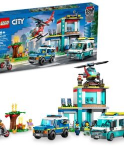 LEGO City Cuartel General de Vehículos de Emergencia, 60371, Edades 6+, 706 Piezas