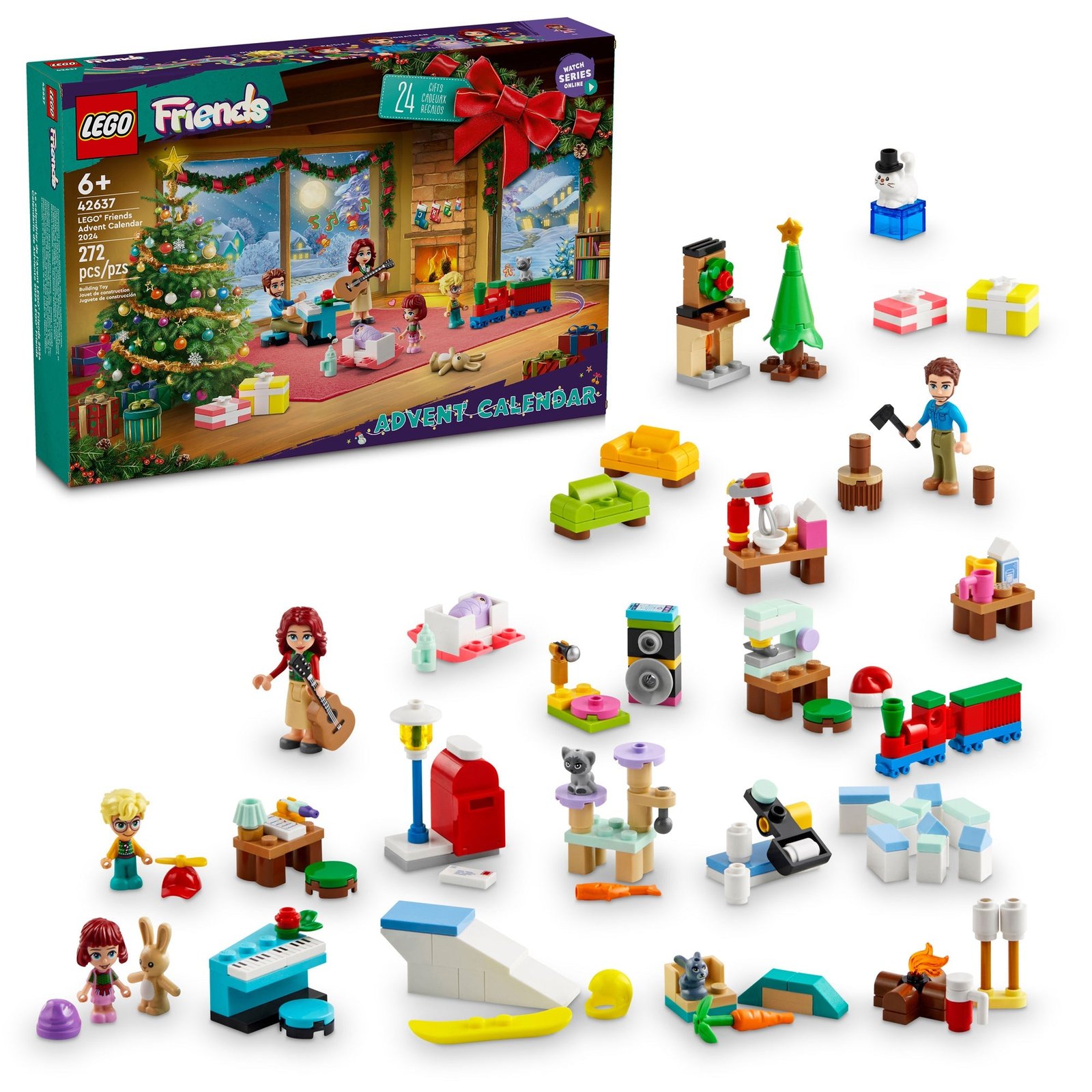 LEGO Friends Calendario de Adviento 2024, 42637, mayores de 6 años, 272 piezas