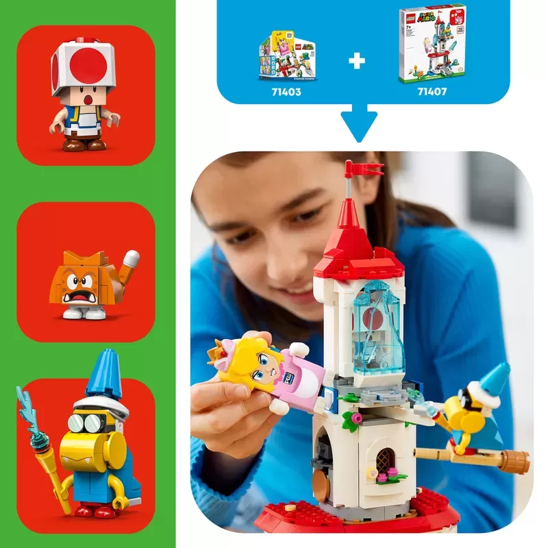 LEGO 71407 SUPER MARIO SET DE EXPANSIÓN CON TRAJE DE GATO PEACH Y TORRE CONGELADA - Imagen 4