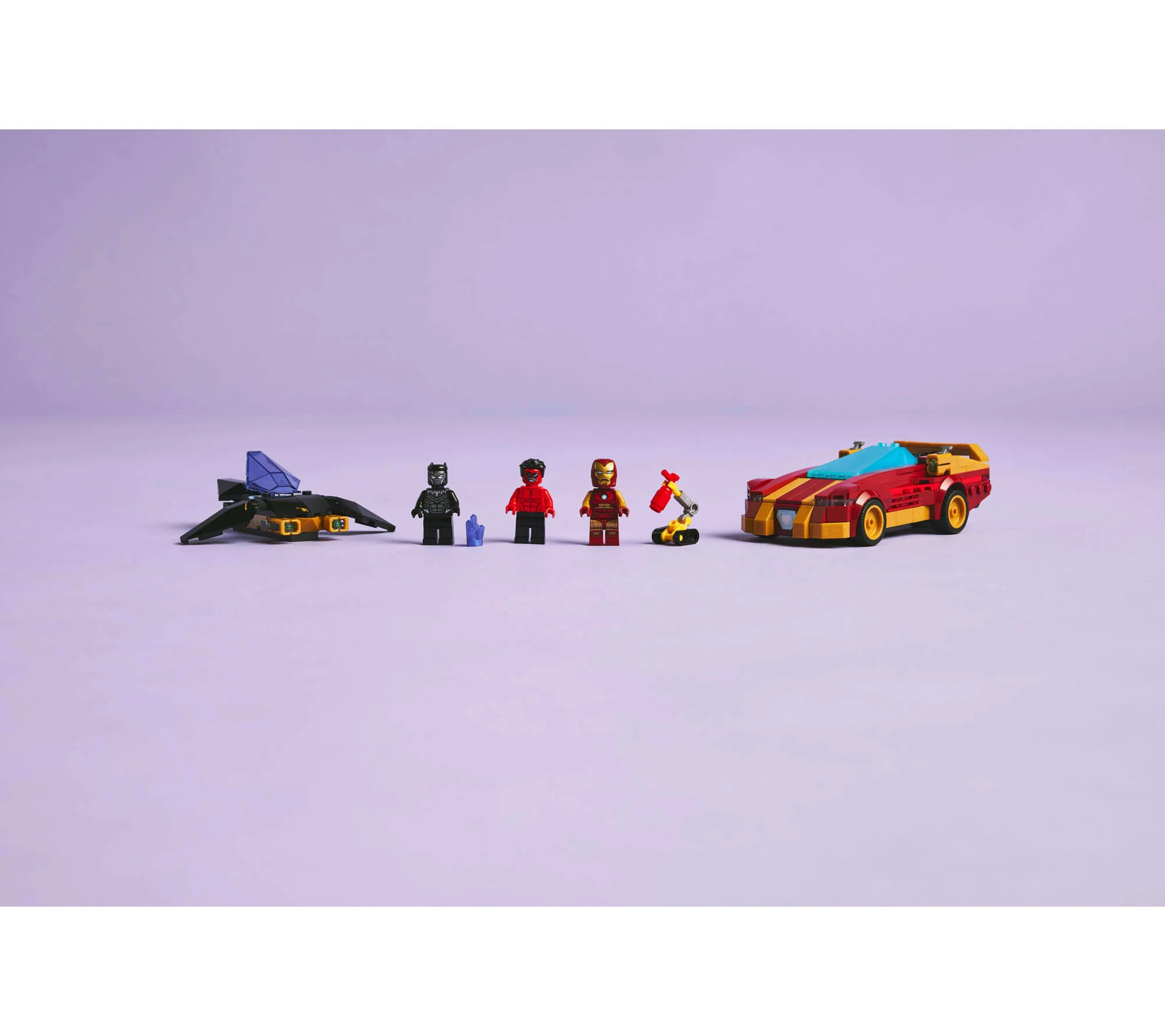 LEGO Marvel Super Heroes Iron Man Car & Black Panther vs. Red Hulk Juego de 295 piezas - Imagen 4