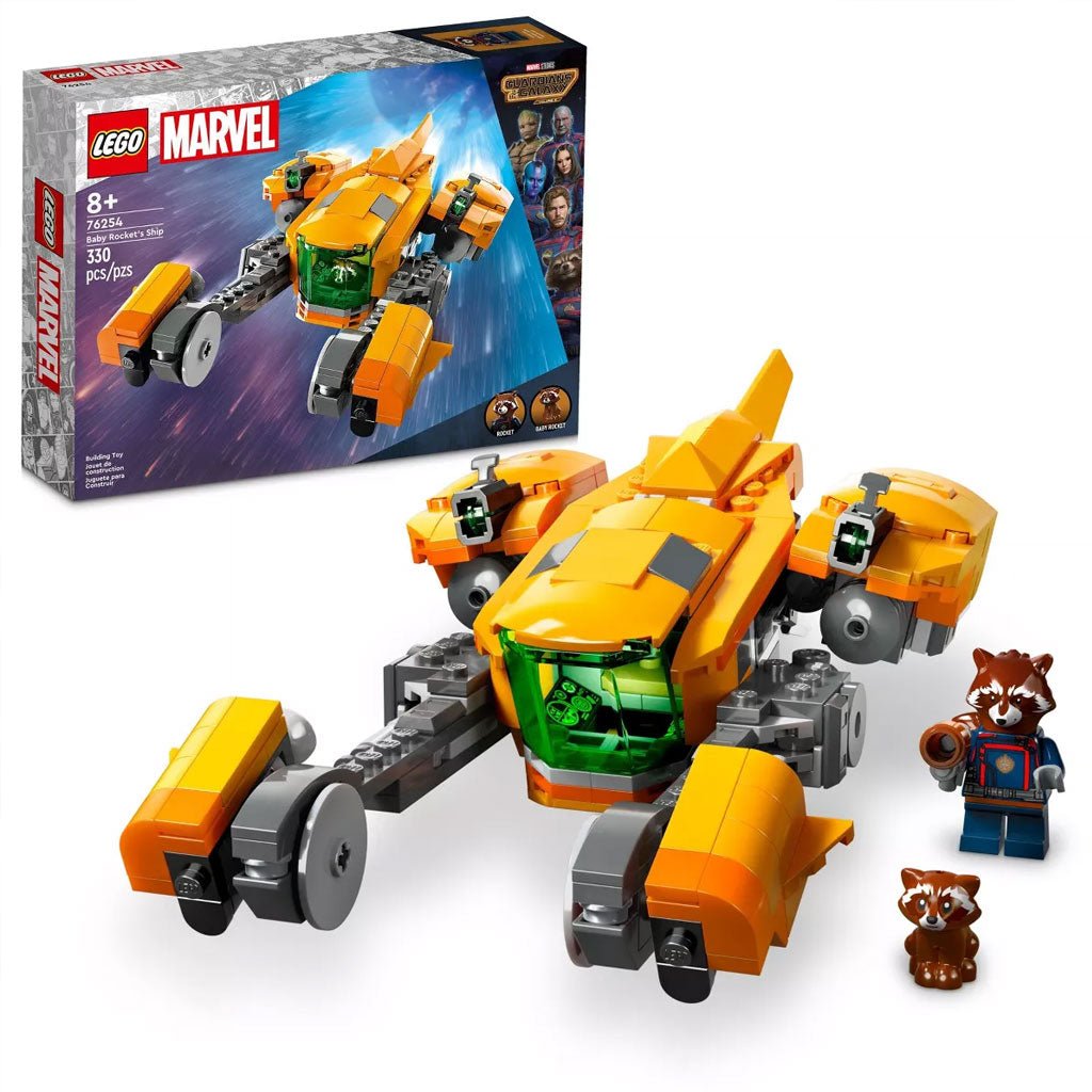 LEGO Marvel: Juego de construcción de naves de Baby Rocket, Guardianes de la Galaxia (76254)