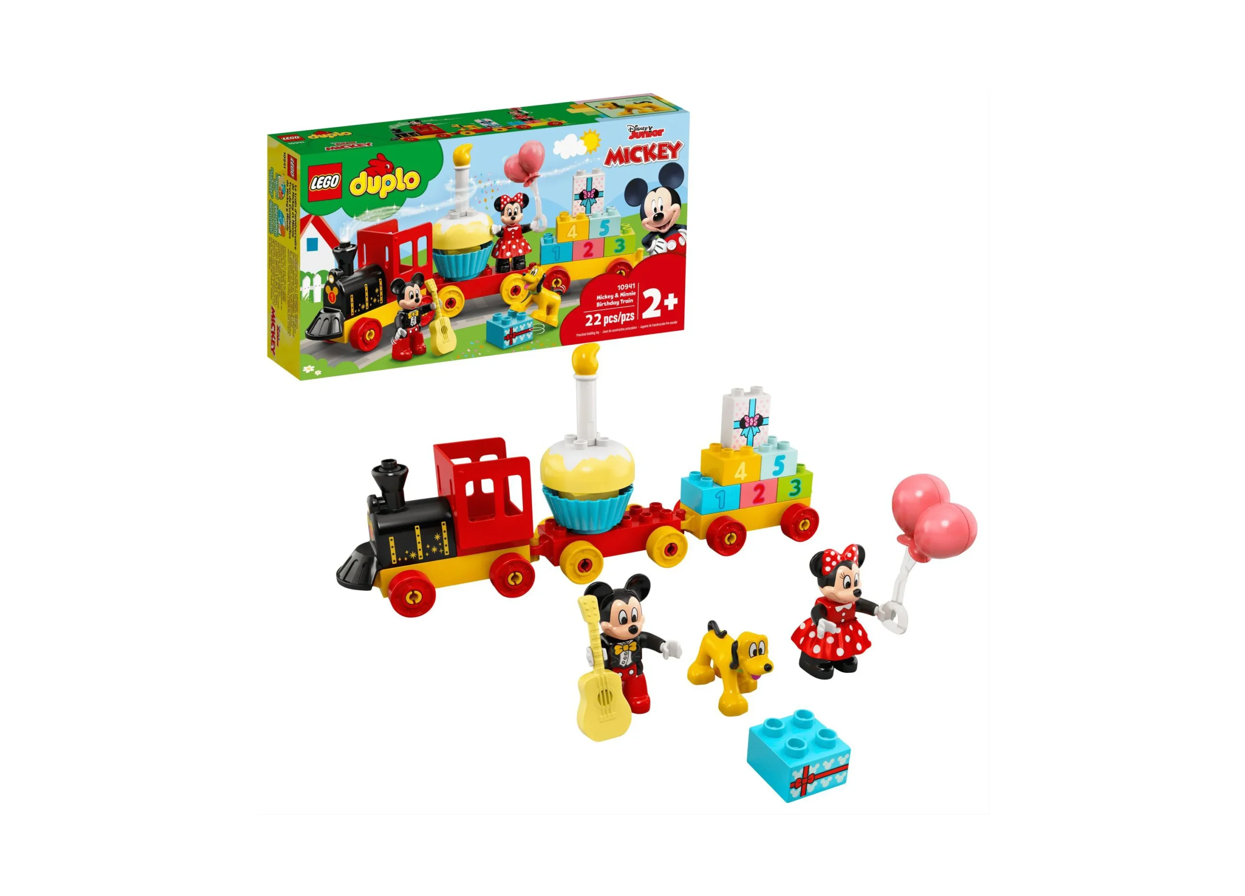 LEGO DUPLO Disney Mickey y Minnie Tren de Cumpleaños 10941 - Set de 22 piezas