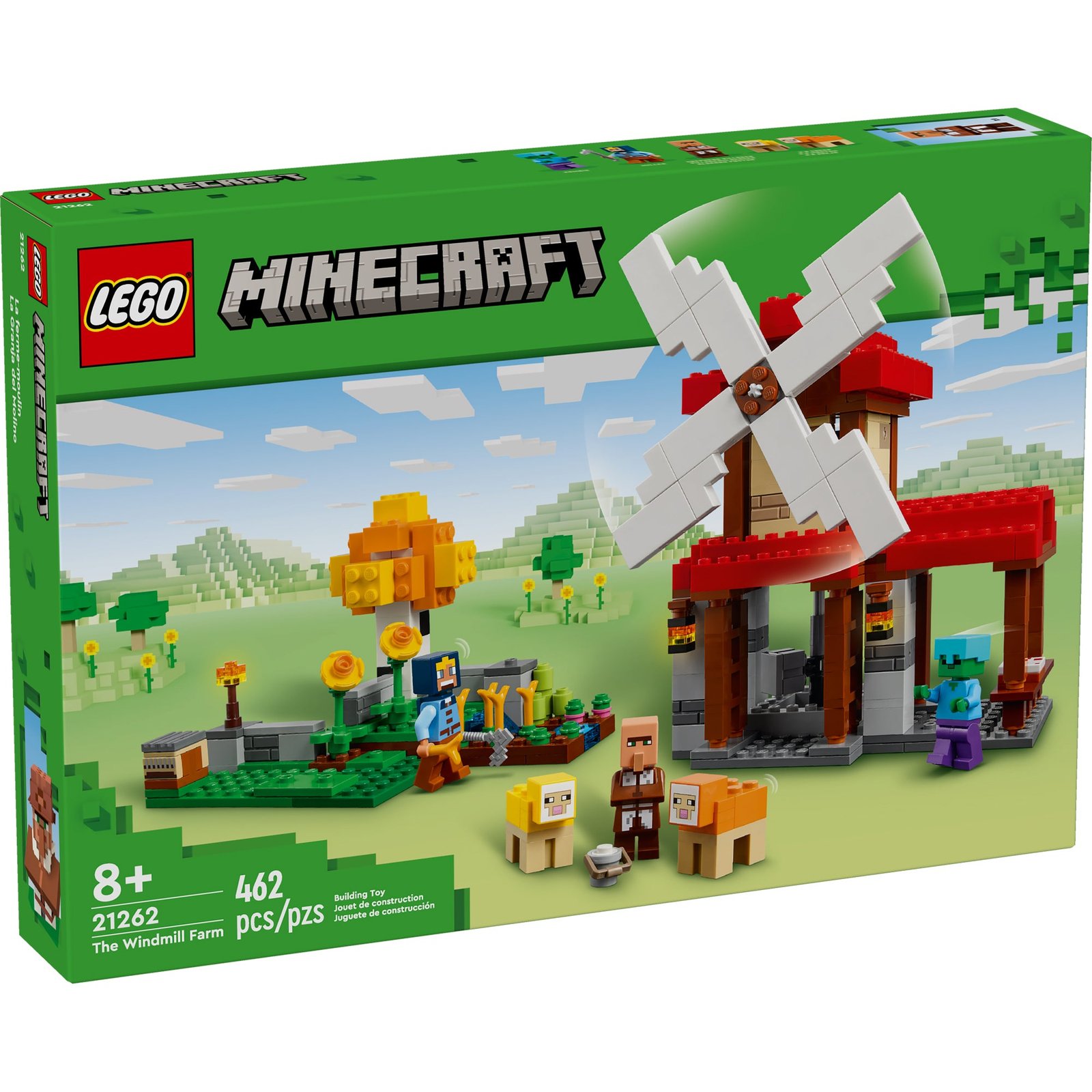 LEGO Minecraft La Granja de Molinos de Viento, 21262, Edades 8+, 462 Piezas - Imagen 2