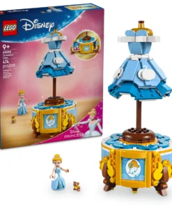 Lego | Kit de construcción de vestido de 474 piezas de la princesa Cenicienta de Disney, con Gus