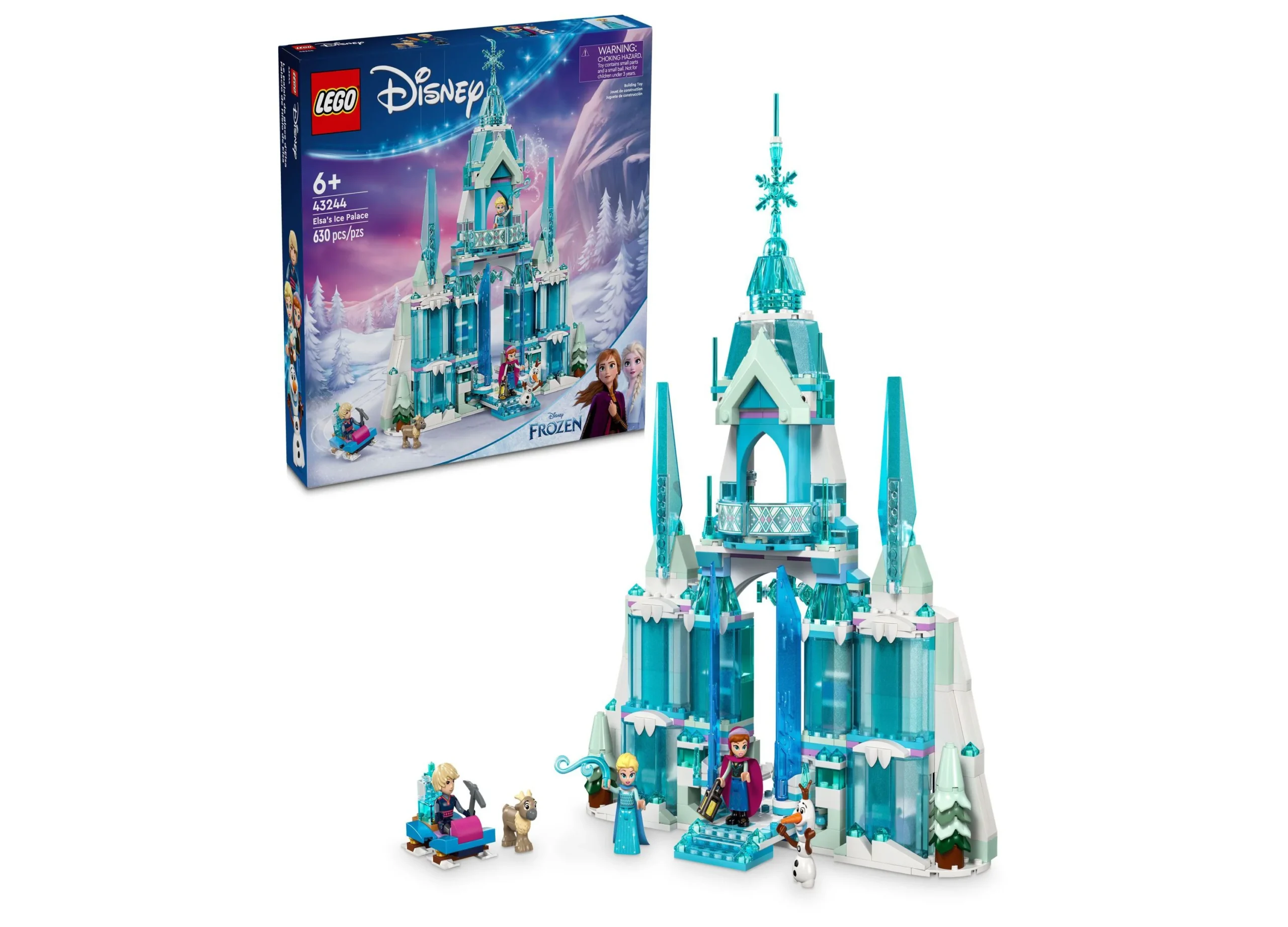 LEGO Disney Frozen Palacio de Hielo de Elsa 43244 Set de Construcción - 630 Piezas