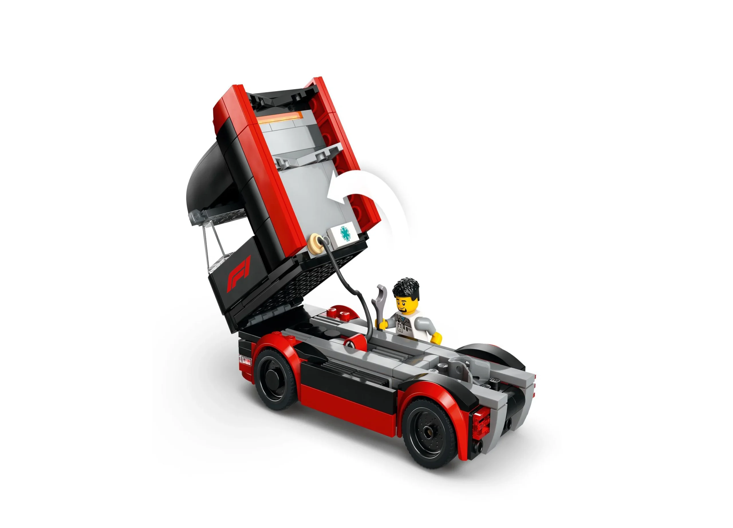 LEGO City Juego de camión y coche de transporte de carreras F1 60445 - 1086 piezas - Imagen 4