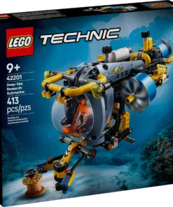 Alternative view of LEGO Technic Submarino de investigación de aguas profundas, juego de construcción de 413 piezas 42201
