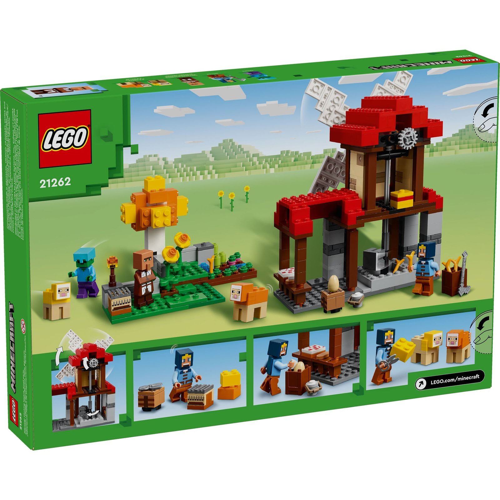 LEGO Minecraft La Granja de Molinos de Viento, 21262, Edades 8+, 462 Piezas - Imagen 3