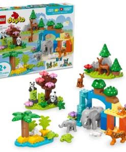 LEGO DUPLO Town Juego de familias de animales salvajes - Juguete educativo de 92 piezas 10446