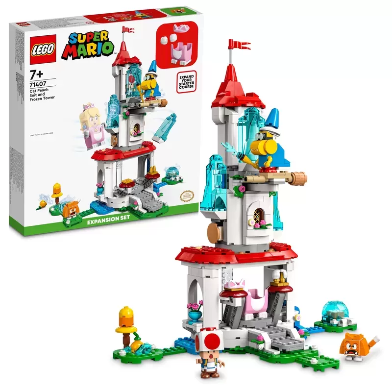 LEGO 71407 SUPER MARIO SET DE EXPANSIÓN CON TRAJE DE GATO PEACH Y TORRE CONGELADA