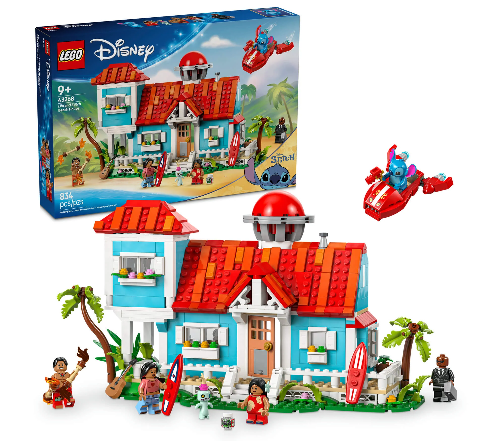 Lego | Disney Lilo y Stitch Juego de Casa de Playa de 834 Piezas - Modelo 43268