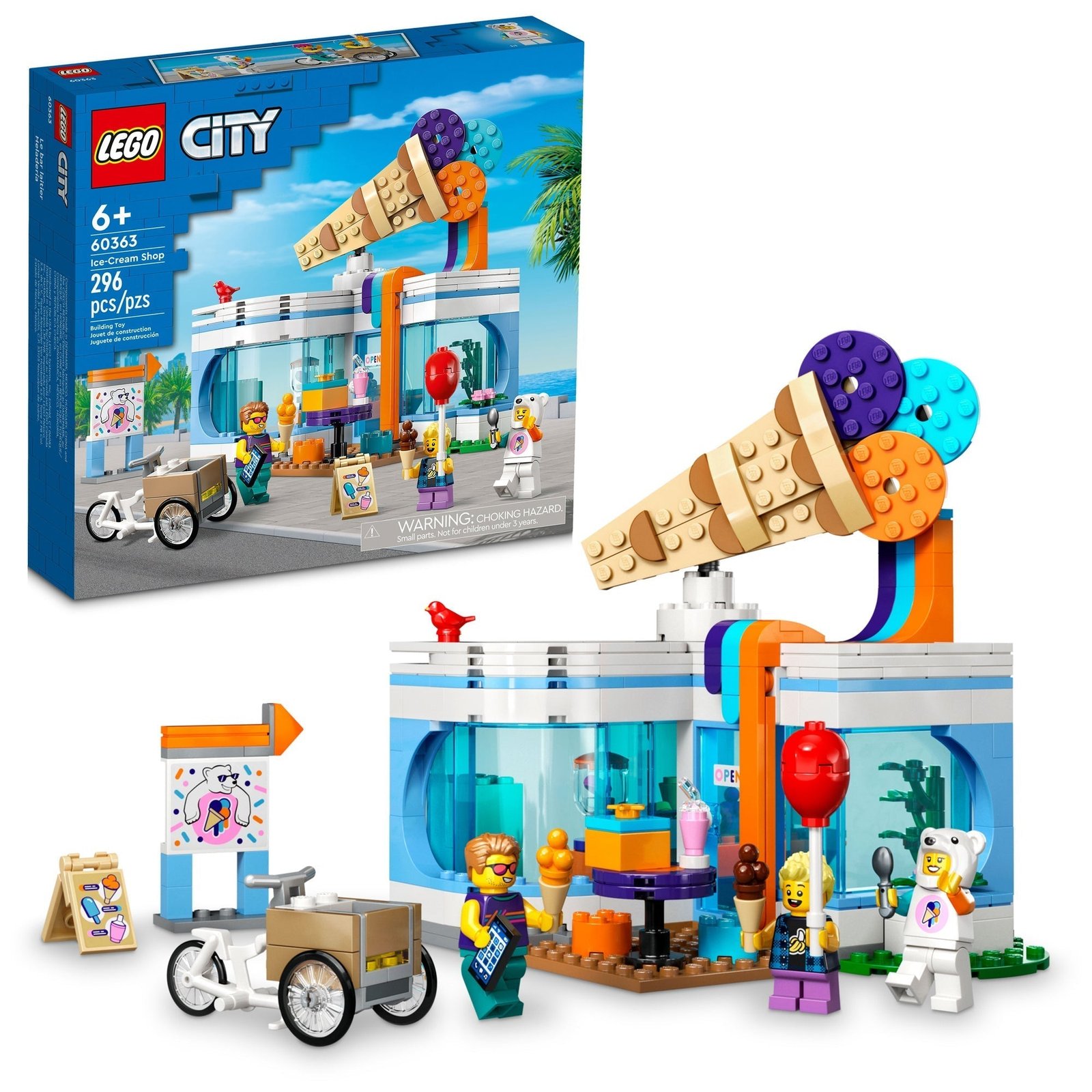 LEGO City Heladería, 60363, A partir de 6 años, 296 piezas