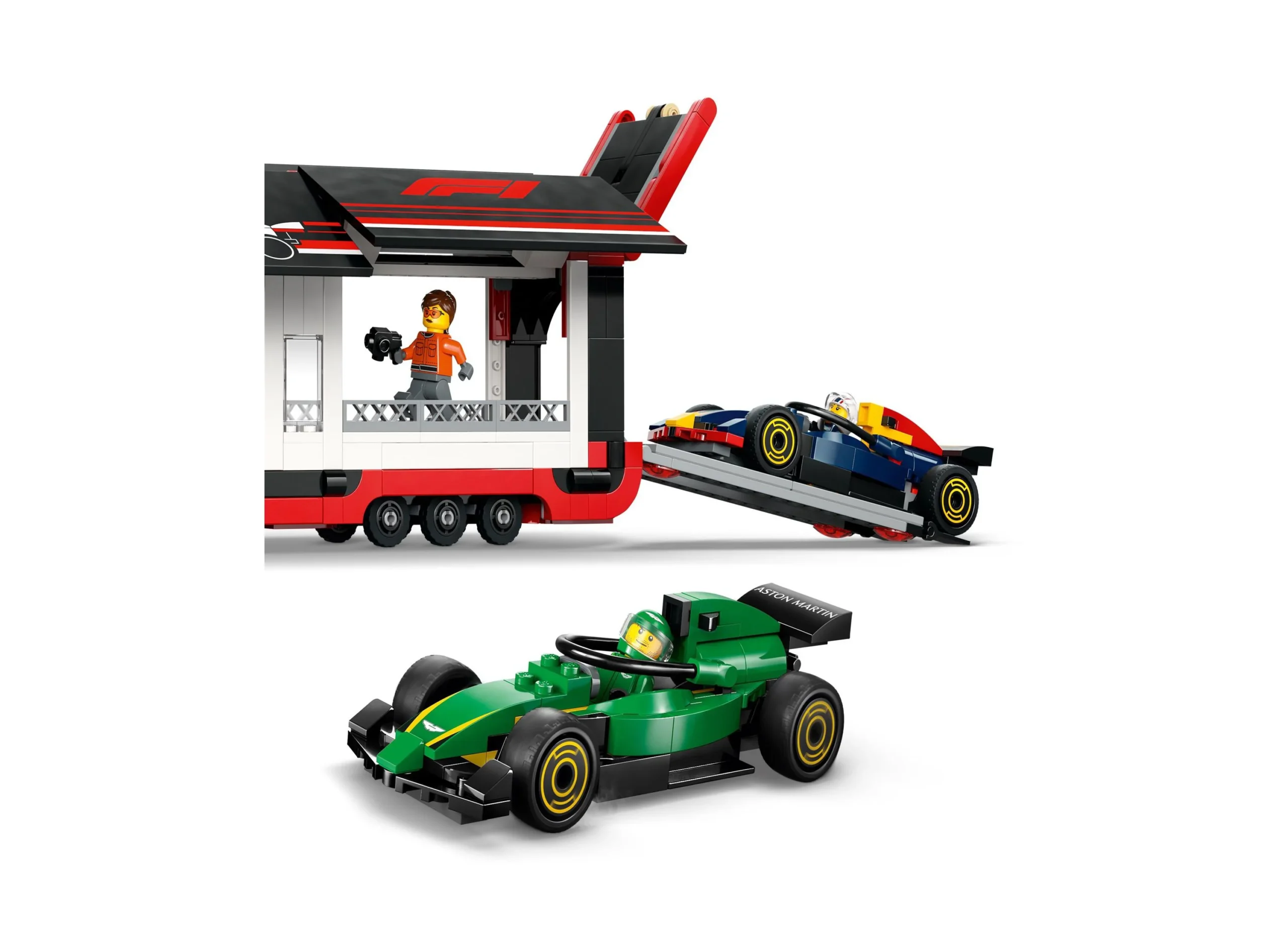 LEGO City Juego de camión y coche de transporte de carreras F1 60445 - 1086 piezas - Imagen 3