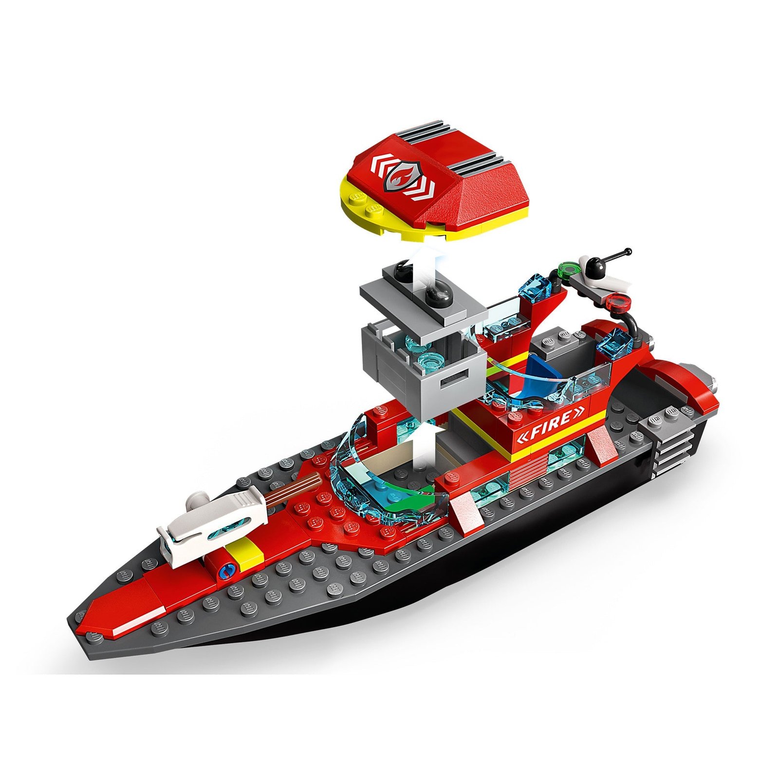 LEGO City Barco de rescate contra incendios, 60373, edades 5+, 144 piezas - Imagen 6