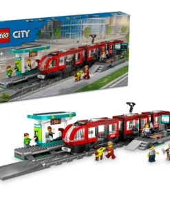 LEGO City Set de juguetes de estación y tranvía del centro de 811 piezas 60423