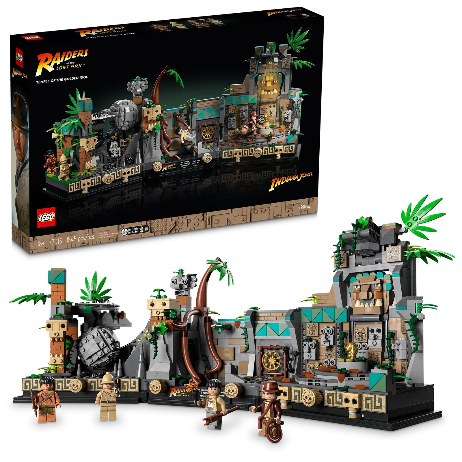 LEGO Indiana Jones Templo del Ídolo Dorado, 77015, mayores de 18 años, 1545 piezas