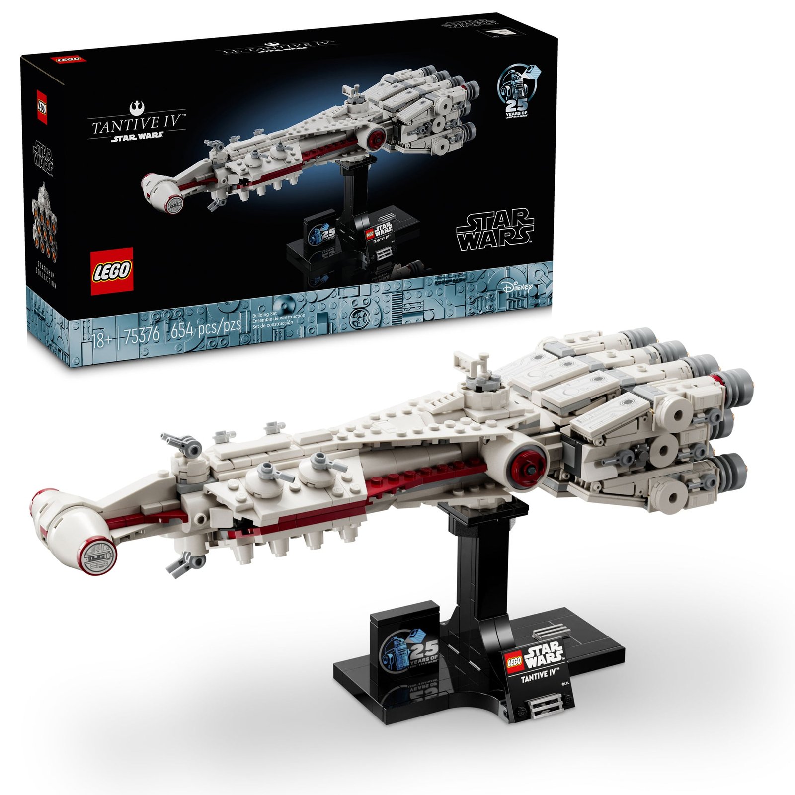 LEGO Star Wars Tantive IV, 75376, mayores de 18 años, 654 piezas