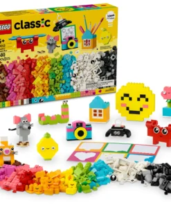 LEGO Classic Creative Happy Box, colorido juego de construcción de 680 piezas para niños