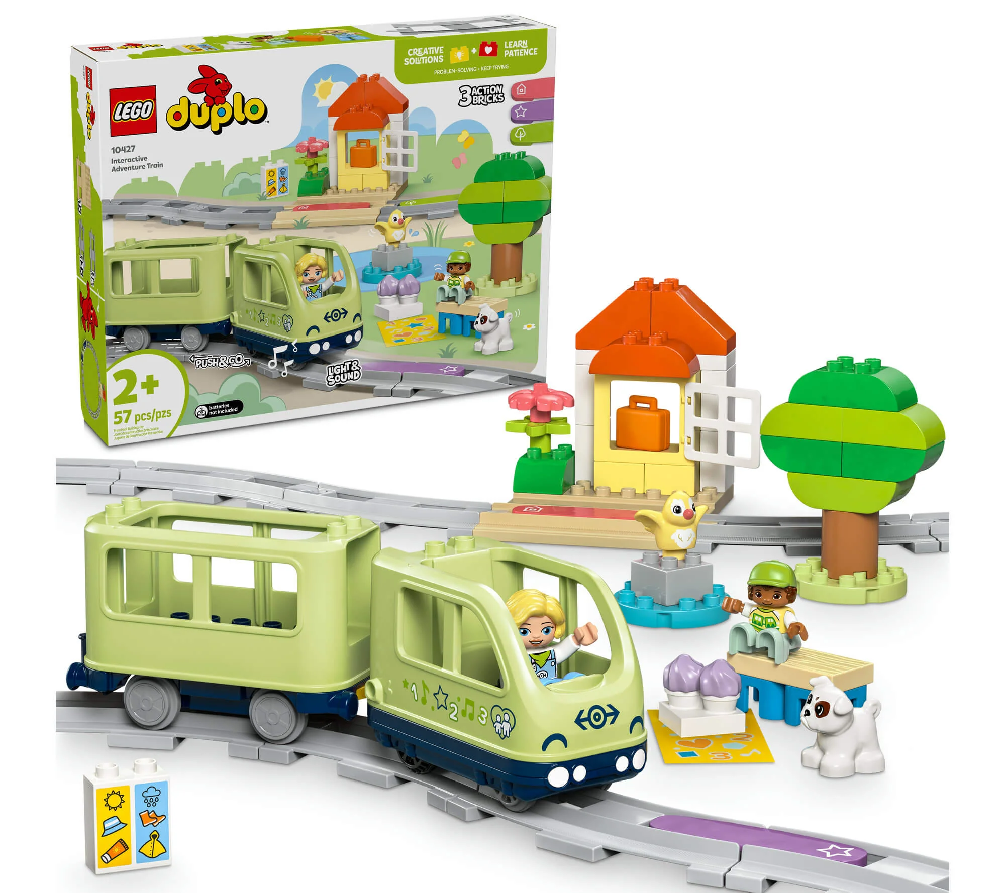LEGO DUPLO Town Set de tren de aventuras interactivo de 57 piezas 10427