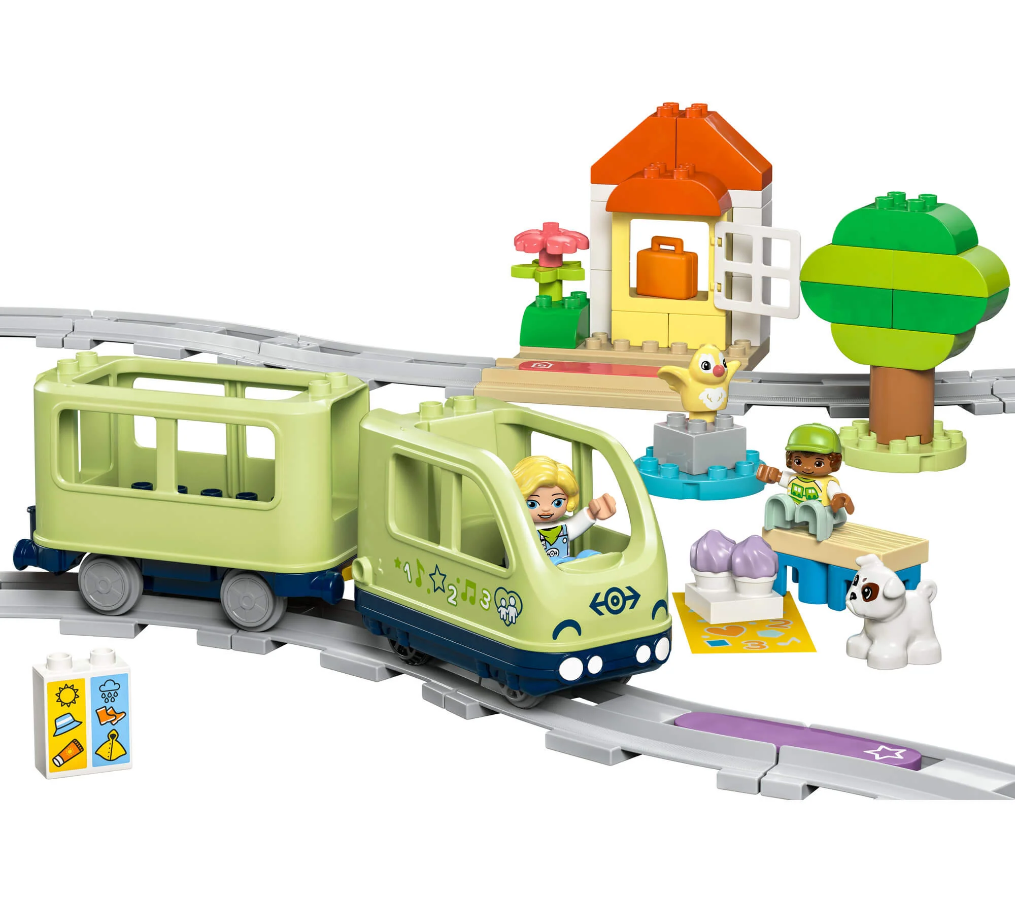 LEGO DUPLO Town Set de tren de aventuras interactivo de 57 piezas 10427 - Imagen 3